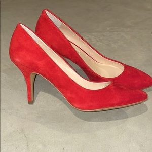 INC Red Suede Pumps